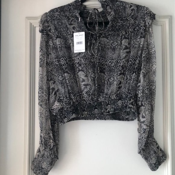 Free People snake print blouse XS - loose fitting - Picture 2 of 3